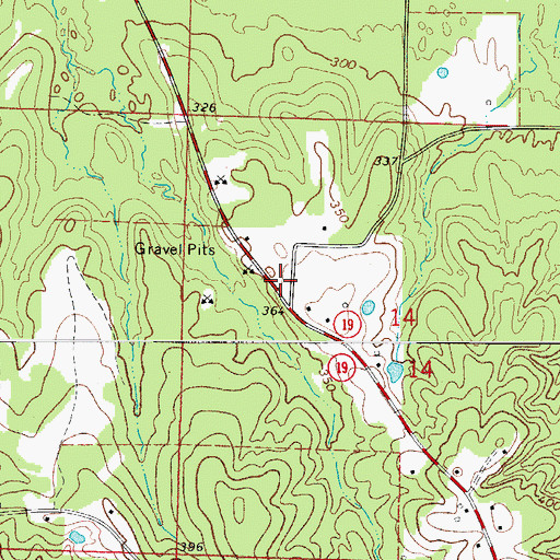 Topographic Map of Fairhills Fire Department, AR