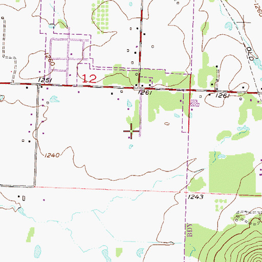 Topographic Map of Fayetteville Fire Department Station 7, AR