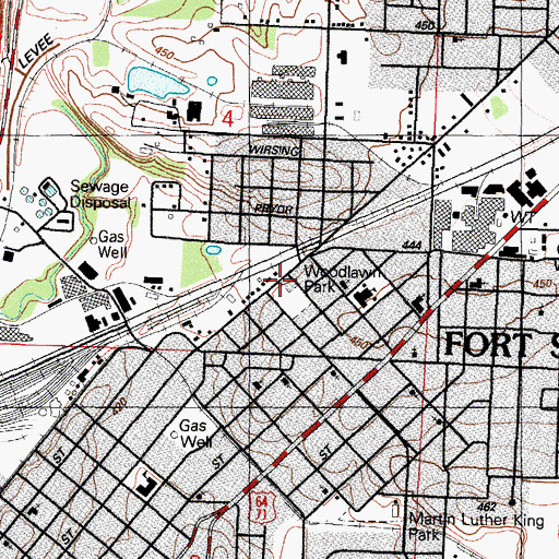 Topographic Map of Fort Smith Fire Department Station 3, AR