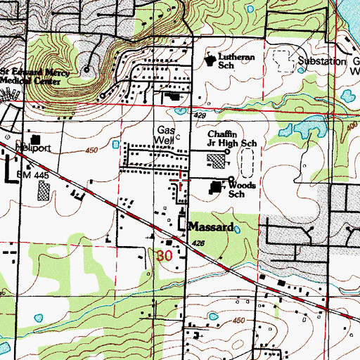 Topographic Map of Fort Smith Fire Department Station 6, AR