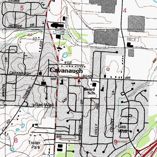 Topographic Map of Fort Smith Fire Department Station 9, AR