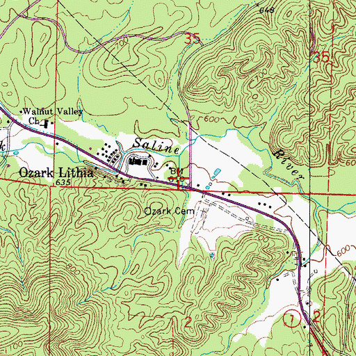 Topographic Map of Fountain Lake Fire Department Station 2, AR
