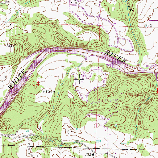 Topographic Map of Goshen Fire Department Station 2, AR
