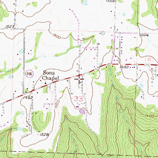 Topographic Map of Goshen Fire Station 3, AR