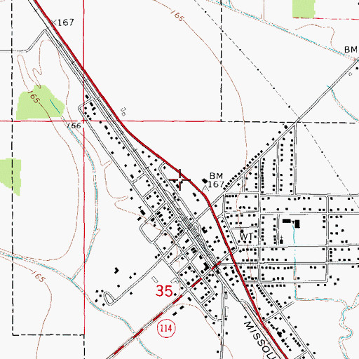Topographic Map of Gould Fire Department Station, AR