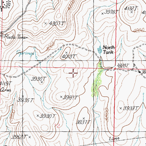 Topographic Map of Bagdad Tailings Dam, AZ