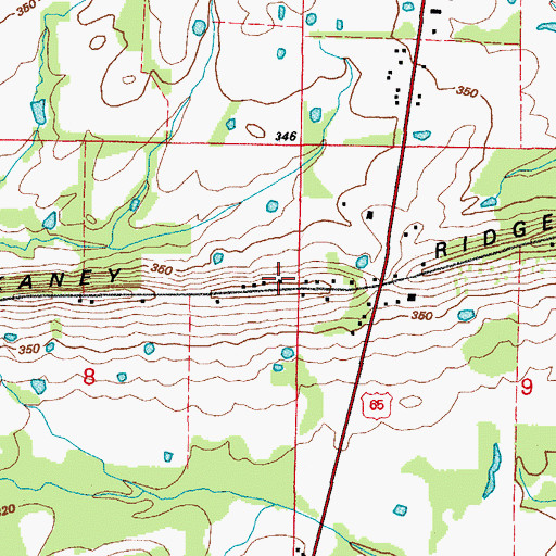 Topographic Map of Greenbrier Volunteer Fire Station 2, AR
