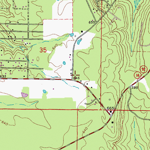 Topographic Map of Greers Ferry Fire Department Station 3, AR