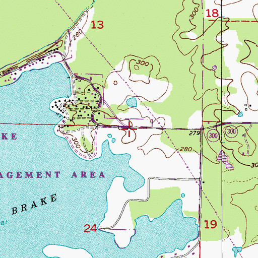 Topographic Map of Harris Brake Lake Fire Department Station 3, AR