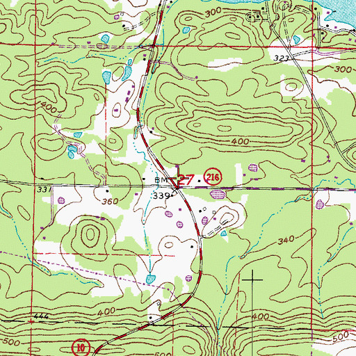 Topographic Map of Harris Brake Lake Fire Department Station 1, AR