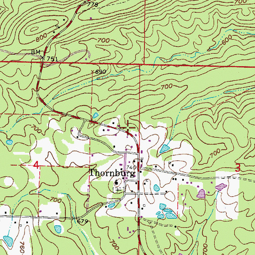 Topographic Map of Harris Brake Lake Fire Department Station 2, AR