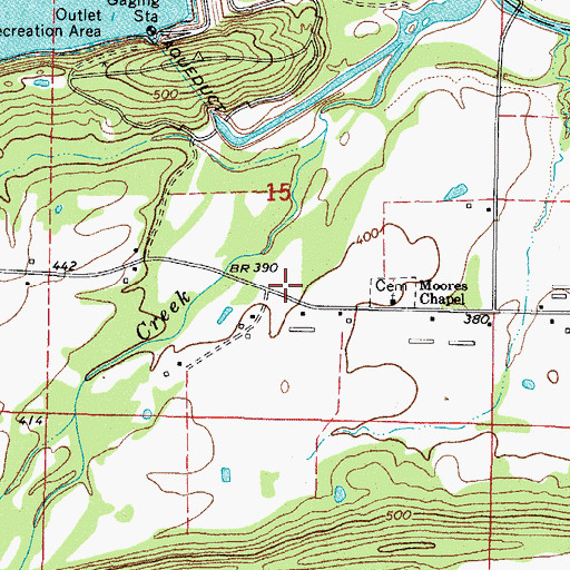Topographic Map of Havana Fire Department Morris Chapel Station, AR