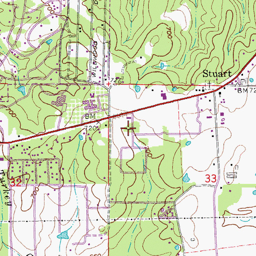 Topographic Map of Highland Fire Department, AR