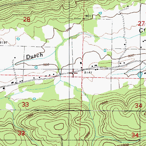 Topographic Map of Highway 250 Rural Volunteer Fire Department, AR