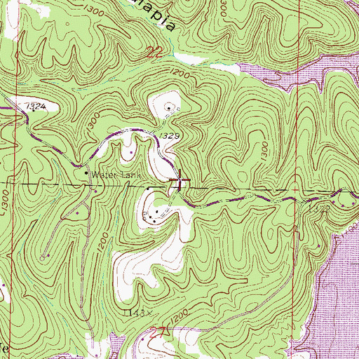 Topographic Map of Highway 94 East Fire Department, AR