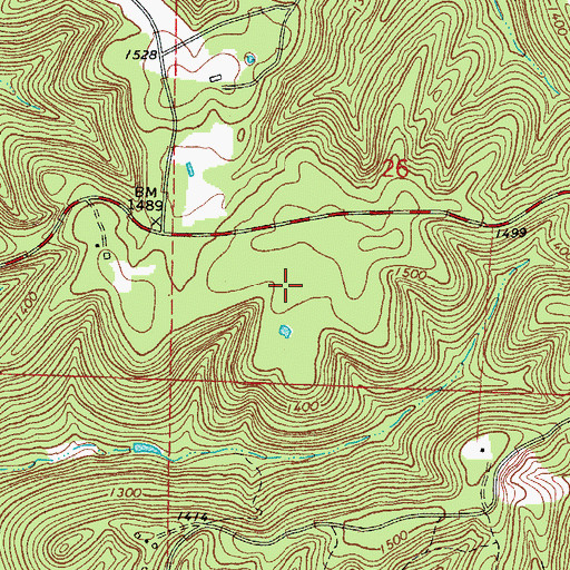 Topographic Map of Holiday Island Volunteer Fire Department Station 2, AR