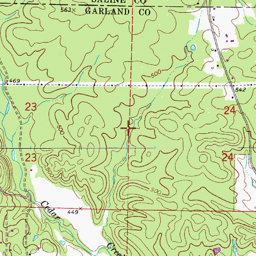 Topographic Map of Hot Springs Village Fire Department Station 3, AR