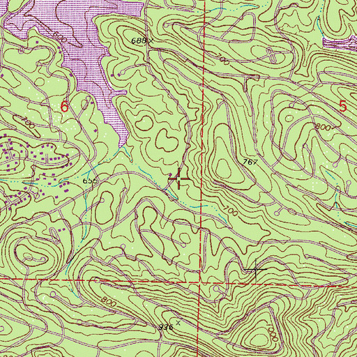 Topographic Map of Hot Springs Village Fire Department Cortez Station, AR