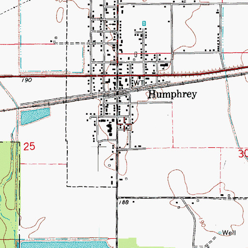Topographic Map of Humphrey Volunteer Fire Department Substation 2, AR