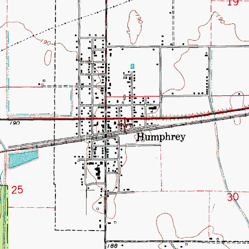 Topographic Map of Humphrey Volunteer Fire Department Substation 1, AR