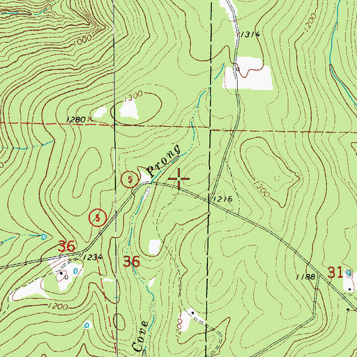Topographic Map of Iron Mountain Volunteer Fire Station, AR