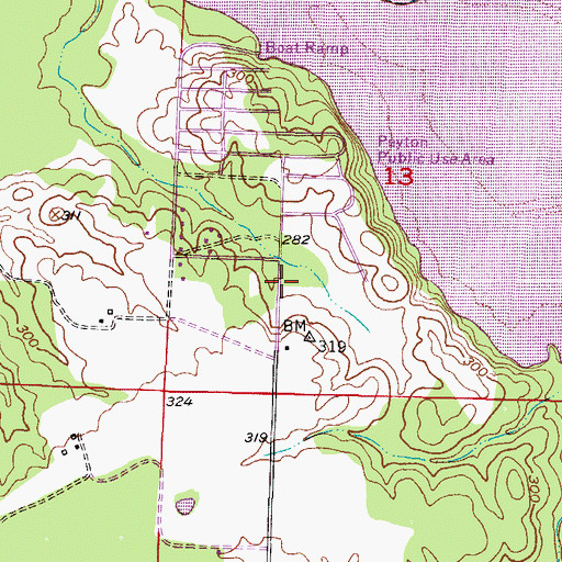 Topographic Map of Jacks Isle Volunteer Fire Station, AR