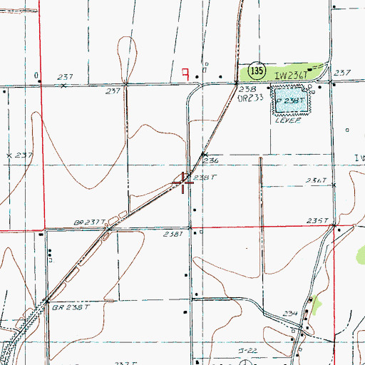 Topographic Map of Lake City Fire Protection District Dixie Station, AR
