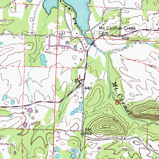Topographic Map of Lake Hamilton Fire Department Station 2, AR