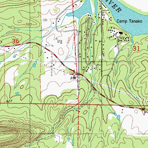 Topographic Map of Lake Hamilton Fire Department Station 4, AR