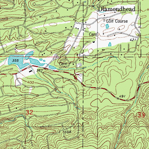 Topographic Map of Lake Hamilton Fire Department Station 5, AR