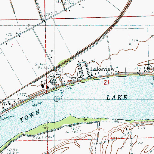 Topographic Map of Lakeview Fire Department, AR