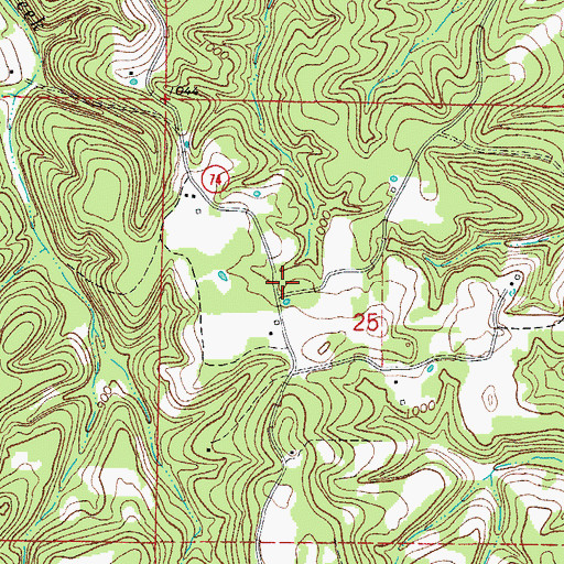 Topographic Map of Landis Fire Station, AR