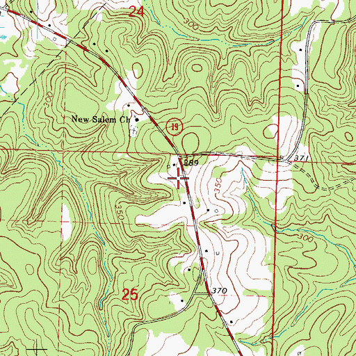Topographic Map of Laneburg Volunteer Fire Department Station 1, AR