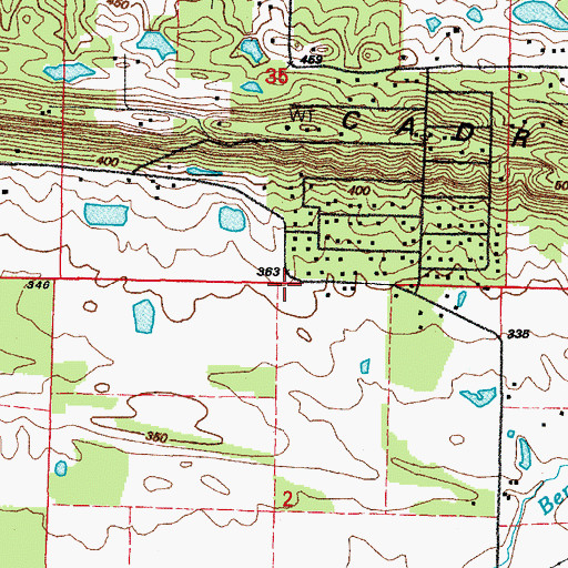 Topographic Map of Liberty Volunteer Fire Department Station 2, AR