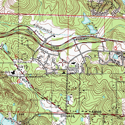 Topographic Map of Little Rock Fire Station 20, AR