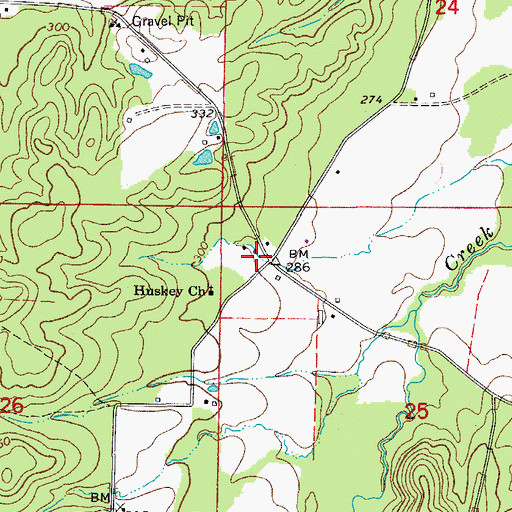 Topographic Map of Lono - Rolla Volunteer Fire Department Substation 2, AR