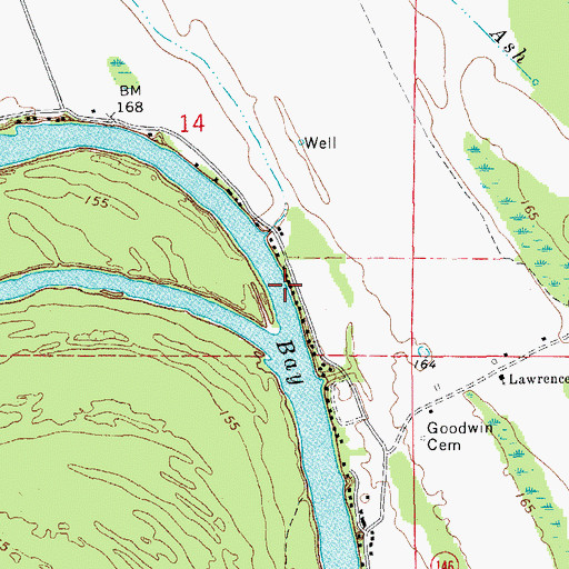 Topographic Map of Maddox Bay Volunteer Fire Department, AR