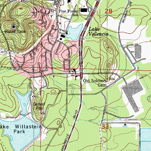 Topographic Map of Maumelle Fire Department Station 2, AR