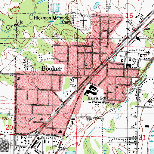 Topographic Map of McAlmont Volunteer Fire Department, AR