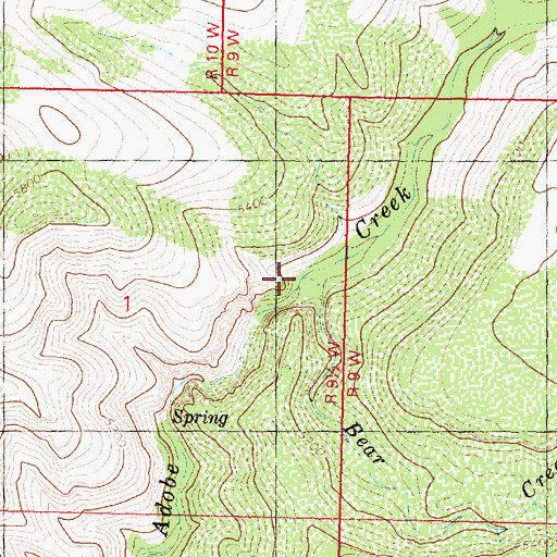 Topographic Map of Bear Creek, AZ