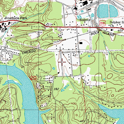 Topographic Map of Morning Star Fire Department Station 2, AR