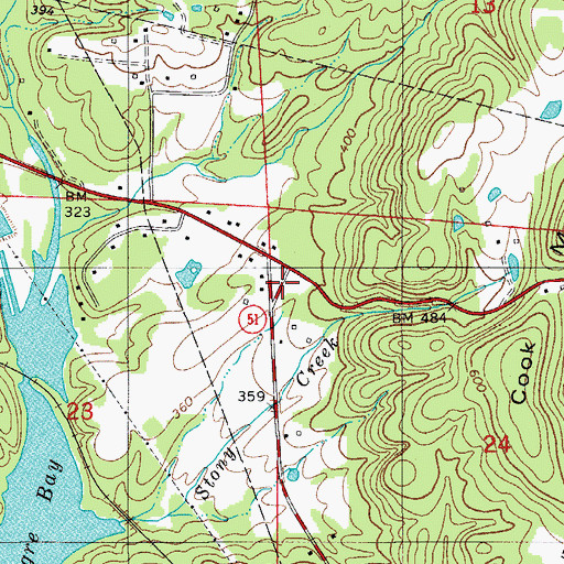 Topographic Map of Morning Star Fire Department Station 3, AR