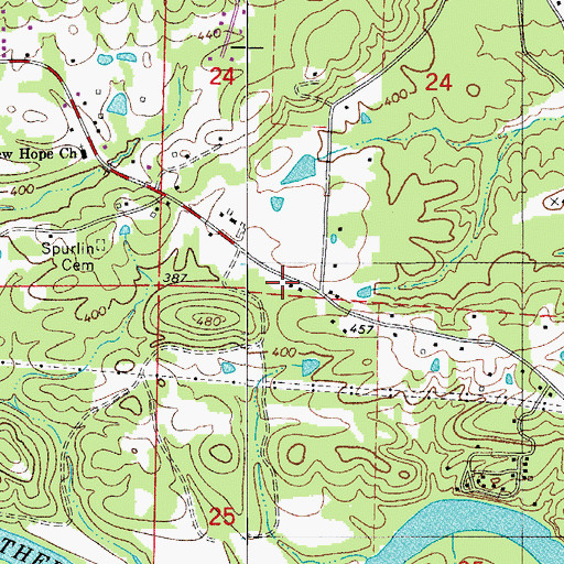 Topographic Map of Morning Star Fire Department Station 4, AR