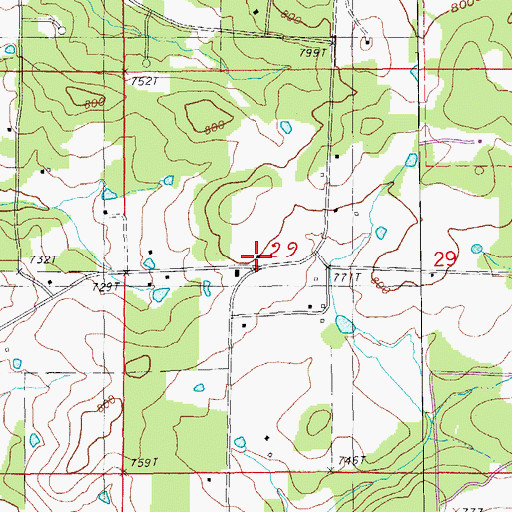Topographic Map of Morriston Fire Department Old Field Station 2, AR