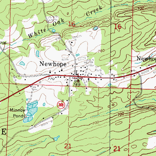 Topographic Map of New Hope Fire Department, AR