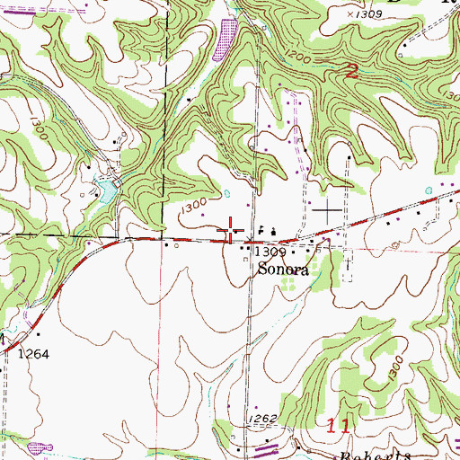Topographic Map of Nob Hill Fire Department Station 2, AR