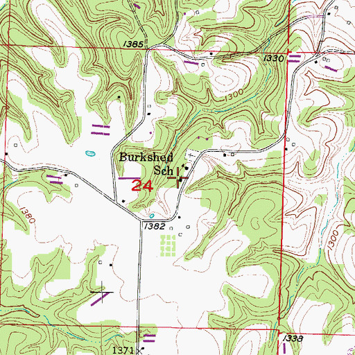 Topographic Map of Nob Hill Station 4, AR