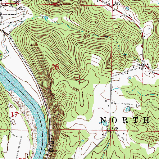 Topographic Map of Norfork Volunteer Fire Station 2, AR