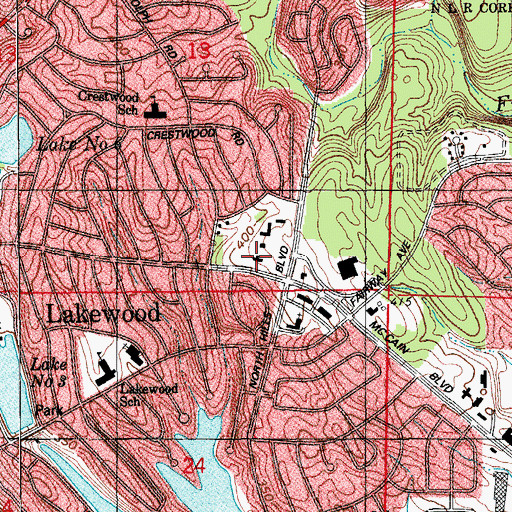 Topographic Map of North Little Rock Fire Department Station 7, AR