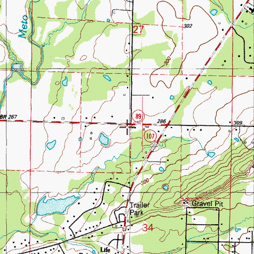 Topographic Map of North Pulaski Fire Department Station 1, AR